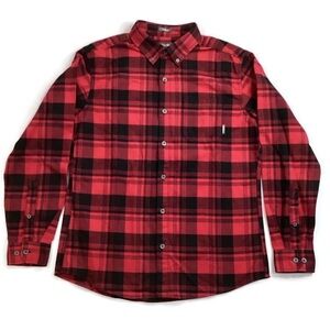 Eddie Bauer Classic Fit Plaid Flannel Button Front Shirt New!